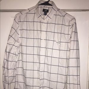 H&M Grid Button Down